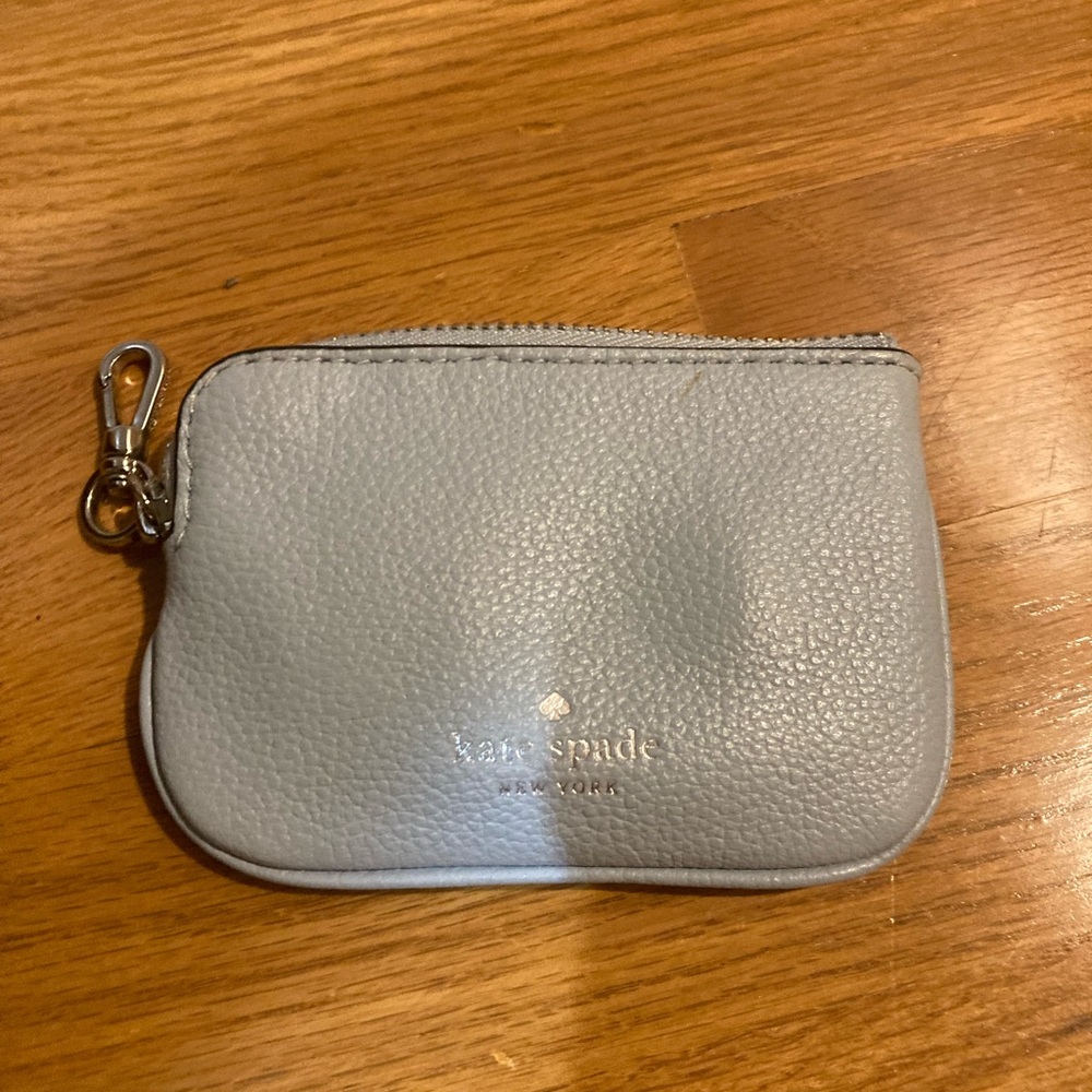 Kate Spade Gray Leather Coin Purse